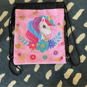Unicorn cinch bag